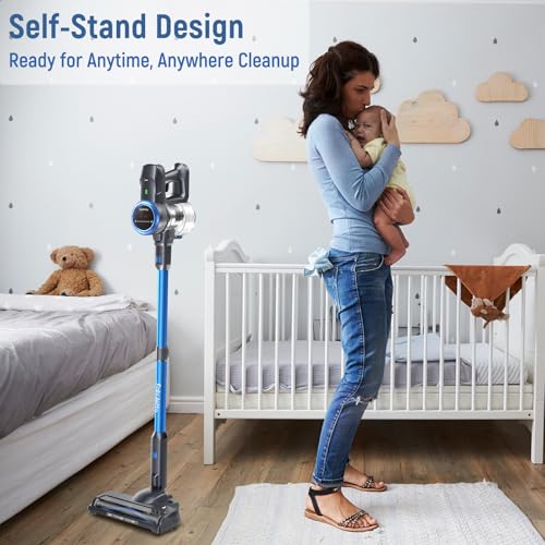 FABULETTA Cordless Vacuum Cleaner, 35Kpa Strong Cleaning Power for Home, Long 50 Minutes Runtime, Lightweight and Easy t