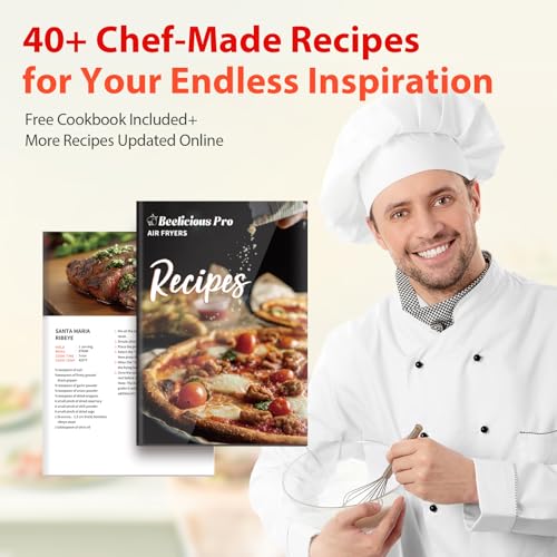 Beelicious Smart 8-in-1 Air Fryer 4QT for 1-3 People | Beelicious Flavor-Lock 450°F Digital Air Fryer with Shake Remind