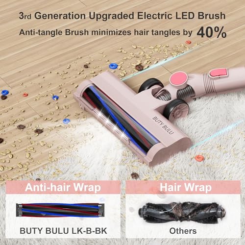 Cordless Stick Vacuum Cleaner for Home Pet Hair Cleaning | Lightweight Rechargeable Cordless Stick Vacuum for Carpet an