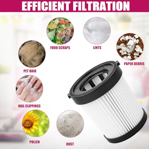 Fabuletta FSV101 & FSV001 8PCs HEPA Vacuum Filter Replacement, Cleaning Brush Included | Girnoor G165, G160, Afoddon A3