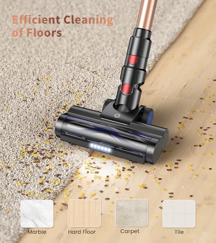 NADALY Cordless Vacuum Cleaner for Home with 45min Runtime and Rechargeable Battery | NADALY Anti-Tangle Cordless Vacuu