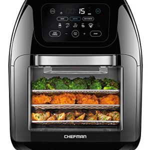 Chefman Multifunctional Digital Air Fryer - Large Easy-View Window, Auto Shutoff, Fry, Roast, Dehydrate, Bake Chefman