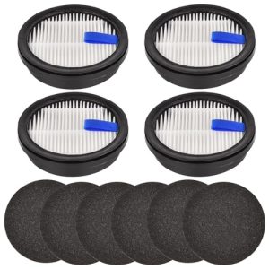 Afoddon A200Pro A200 Upright Vacuum 4 HEPA Filters + 6 Foam Pre-filters for Orfeld B08 / C10A / C10G Part NEQUAL S12 S25