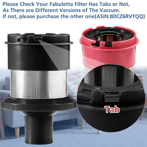 Fabuletta FSV001 HEPA Filter 6 Pack for Cordless Stick Vacuum Cleaners, Nequare Vacuum S181, and Other Models | Filters