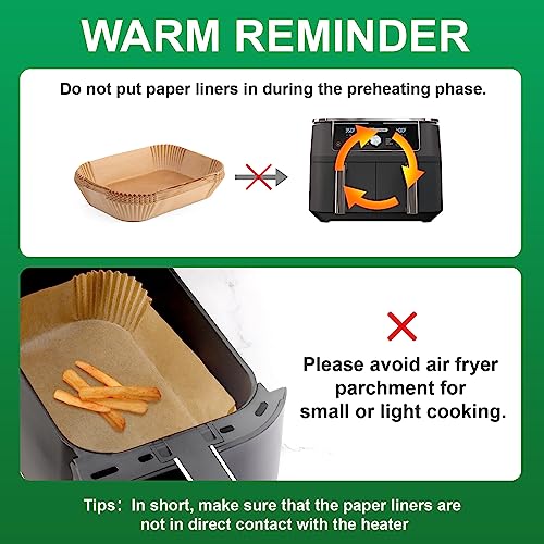 100 Pcs Non-Stick Disposable Parchment Paper Pads for Ninja AG301 Air Fryer | Non-Stick Disposable Parchment Paper Pads