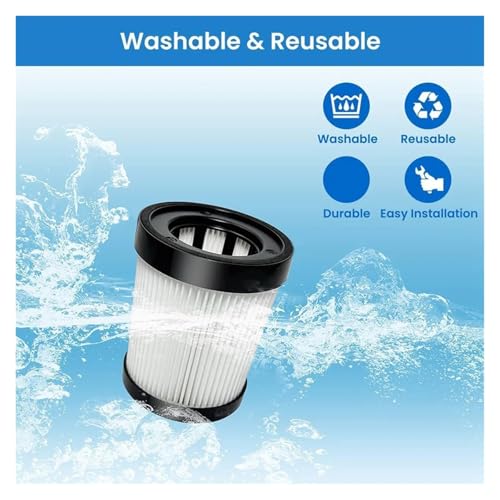 AgaShi 4pcs Washable & Reusable HEPA Filter for Fabuletta FSV001/FSV101 Vacuums - Ideal for Families with Allergies in