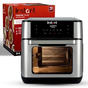 Instant Pot 10QT Air Fryer: 7-in-1 Functions for EvenCrisp Results, Includes Over 100 Recipes & Stainless Steel Build