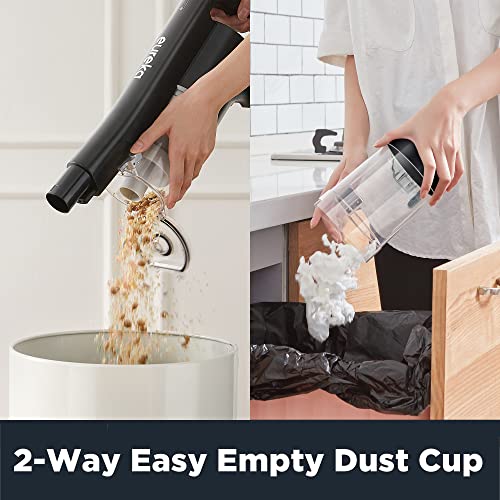 Eureka Cordless Vacuum Cleaner - Rechargeable Lightweight Stick Vacuum for Hardwood and Pet Hair - Rose Red, NEC101 | E